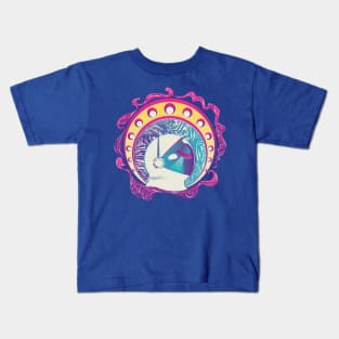 Spaceman helmet and ufo Kids T-Shirt